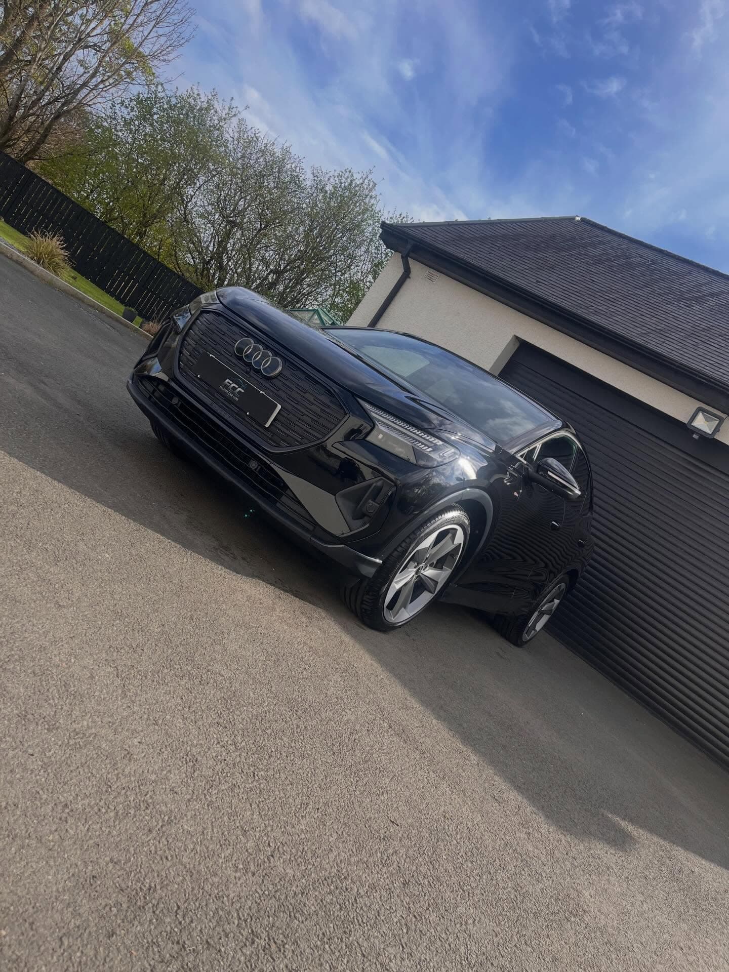 Machine polishing paint correction in progress