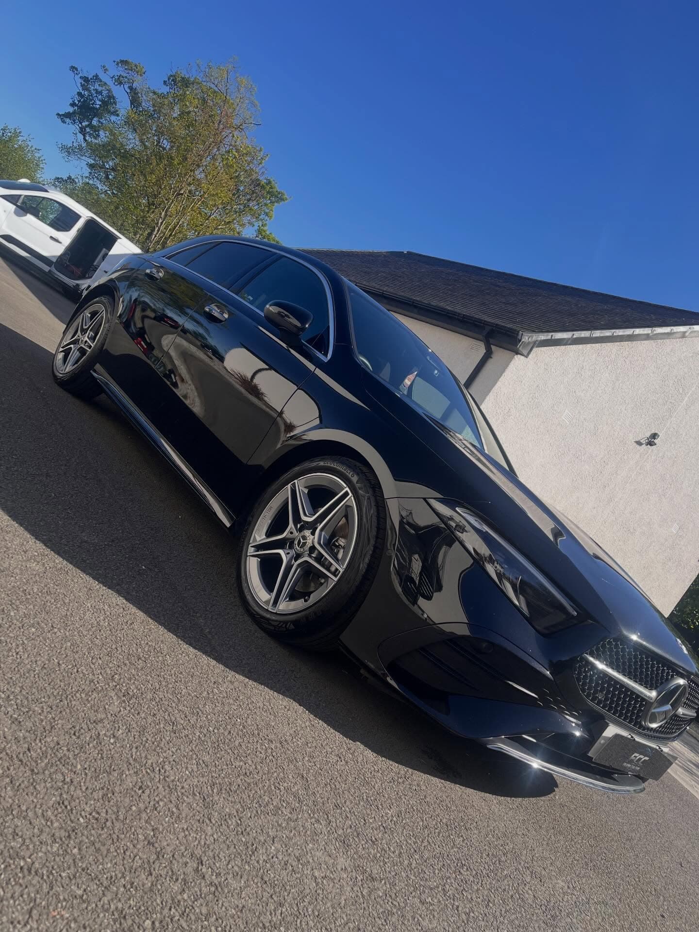 Ceramic coated vehicle with deep gloss finish